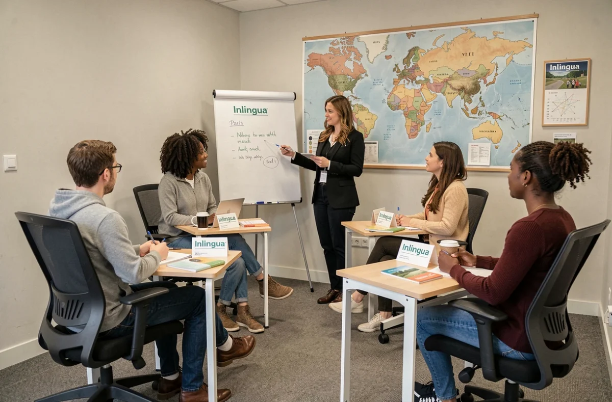 Cours intensif de langue en petit groupe chez Inlingua Paris
